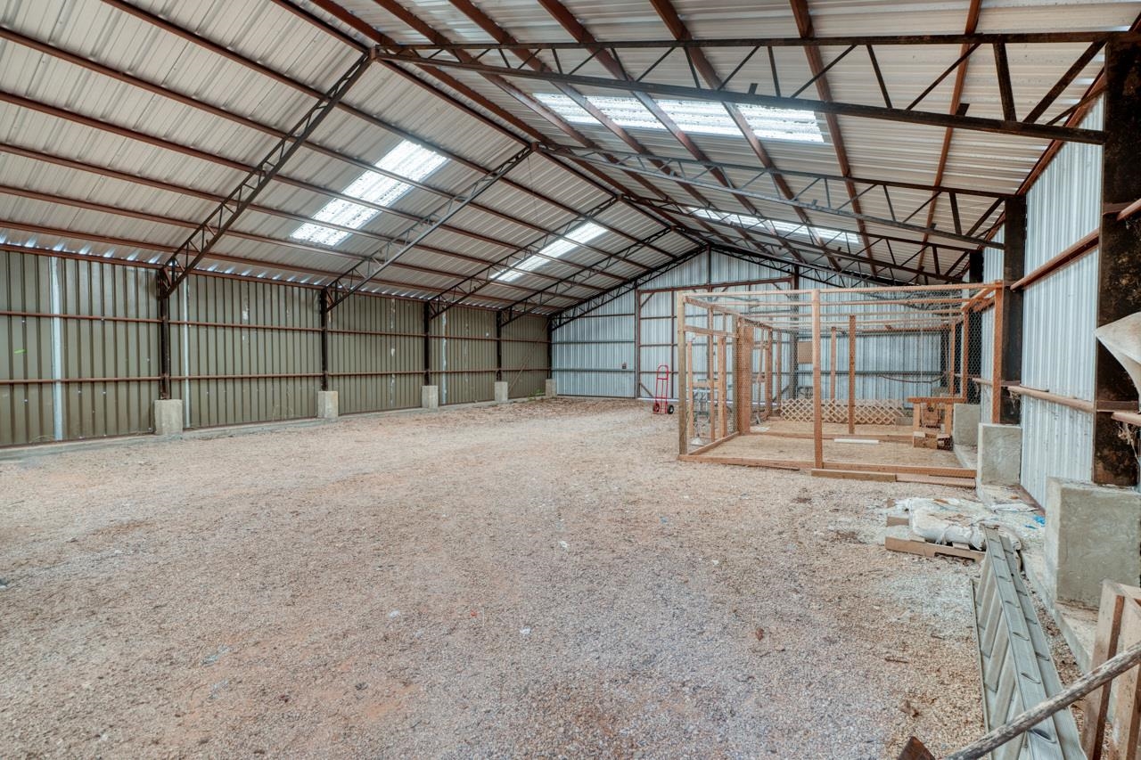 Concrete footings and metal beams