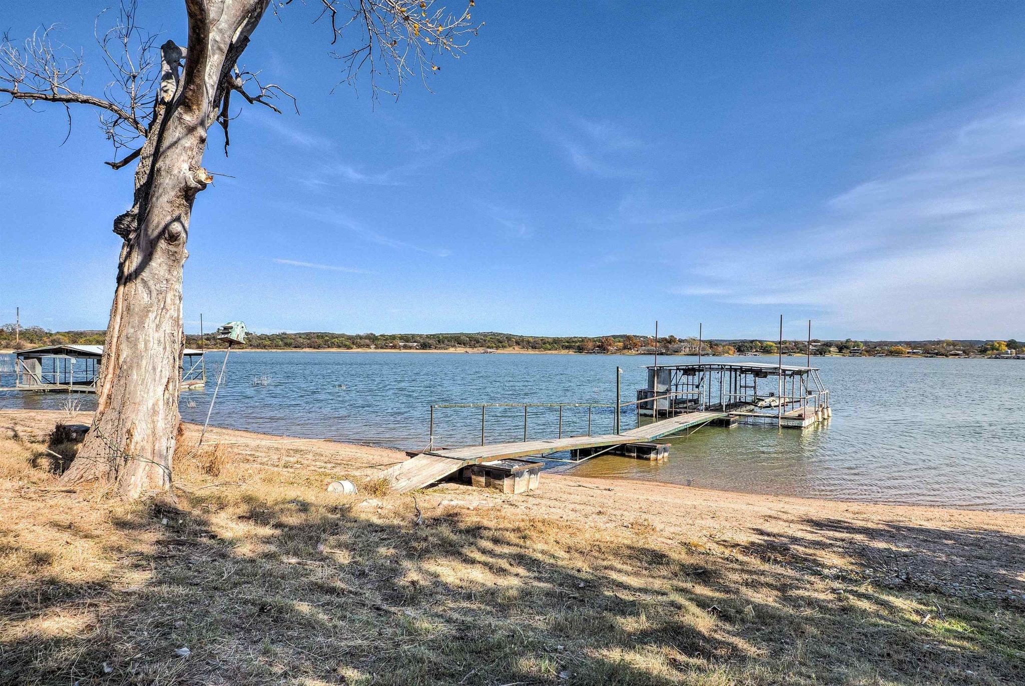 Lake Buchanan, you personal floating covered deck and boat slip.