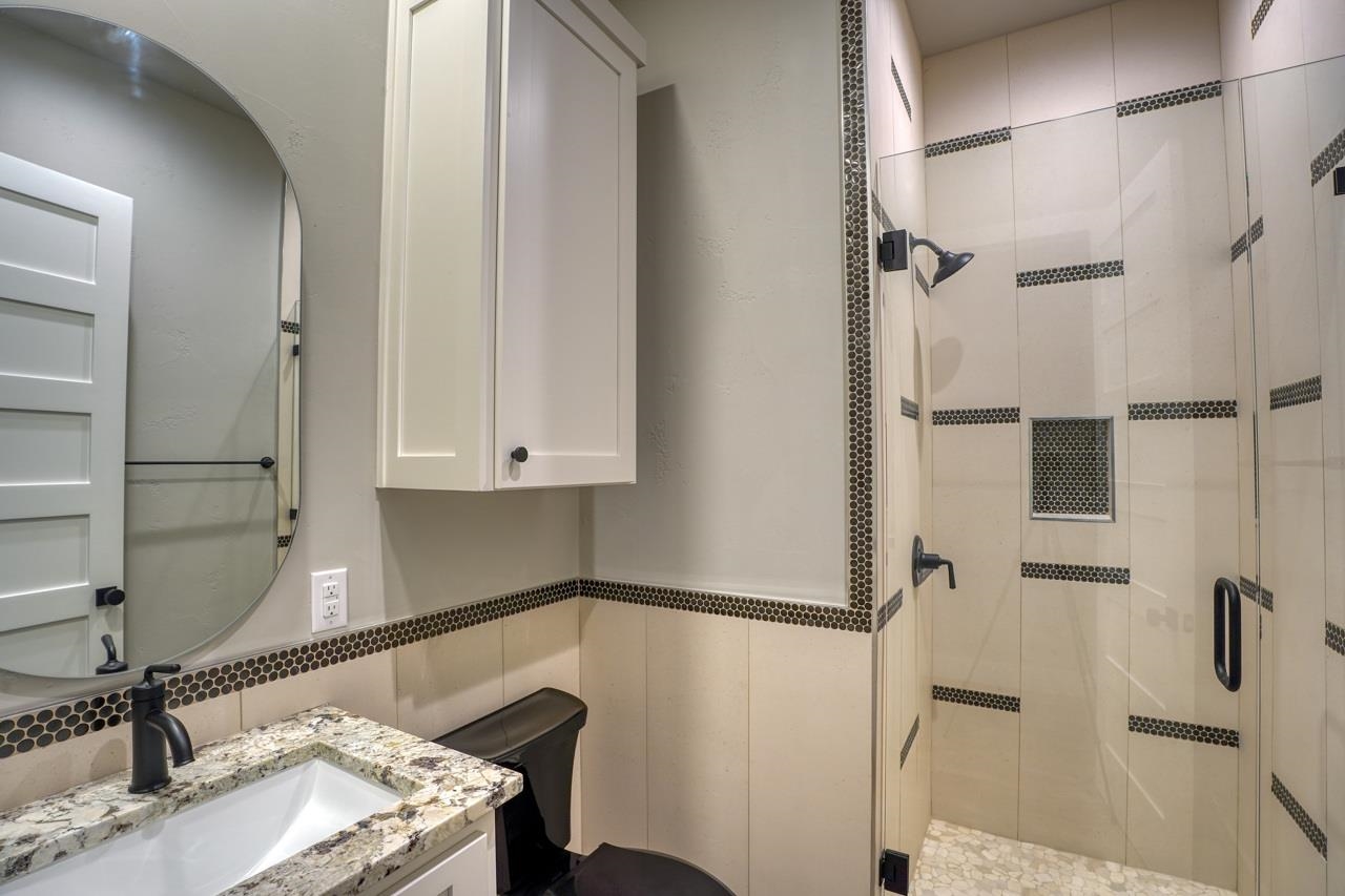 Stylish bathroom with great presence.