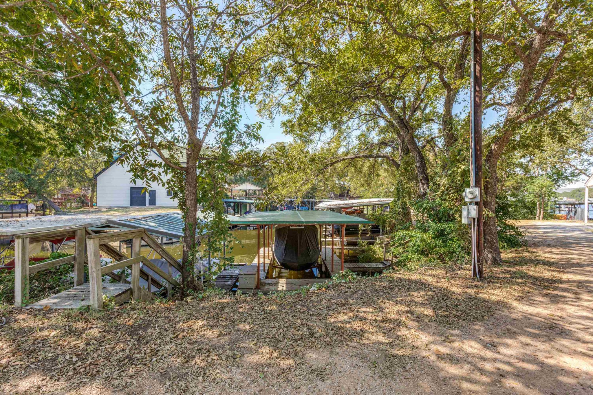 Boat slip is located in the homeowners park