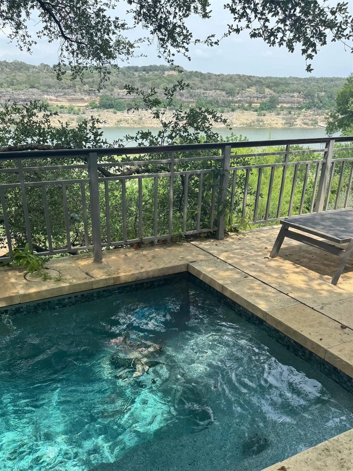 Plunge pool ready for enjoyment.