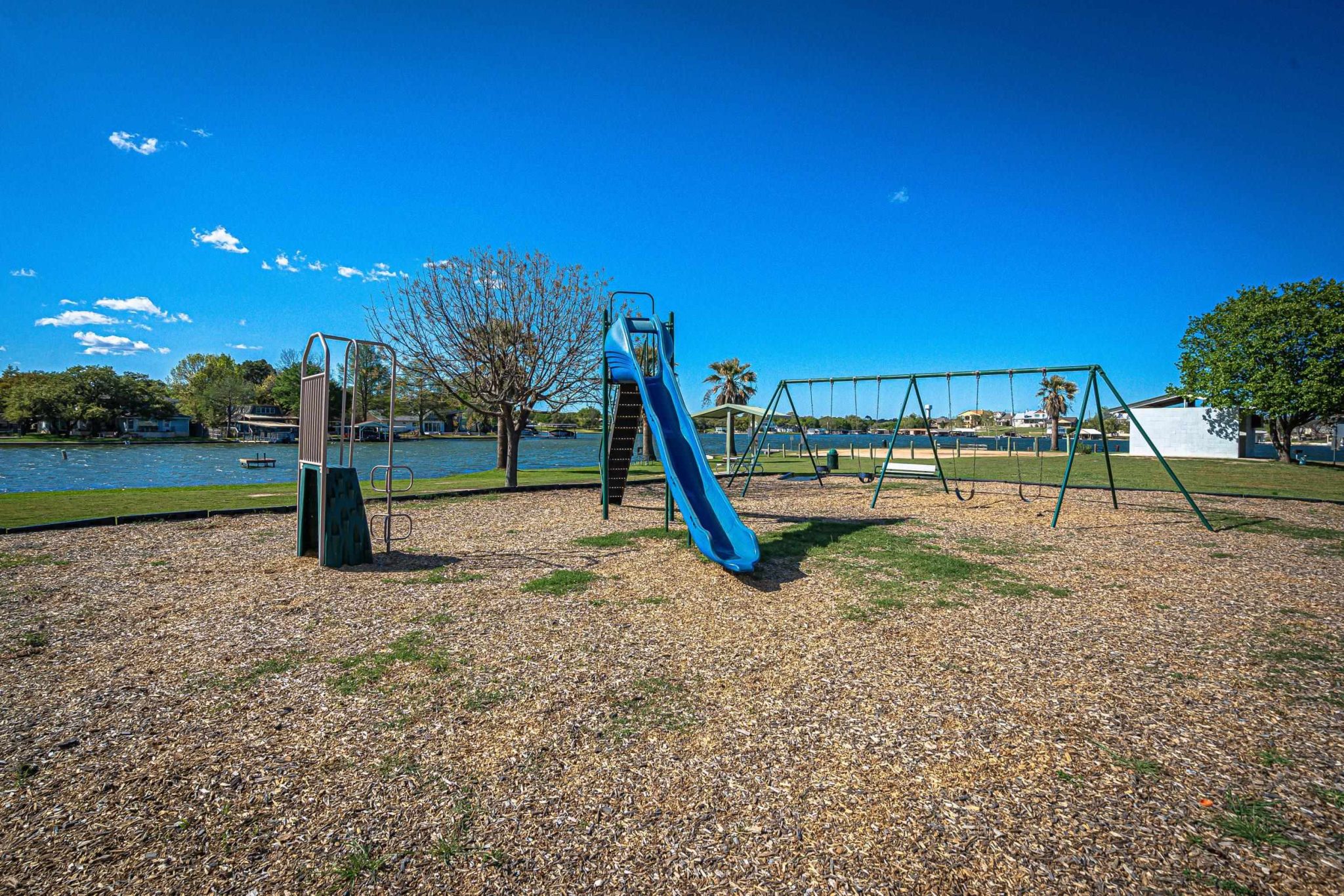 One of the community playgrounds near the lake