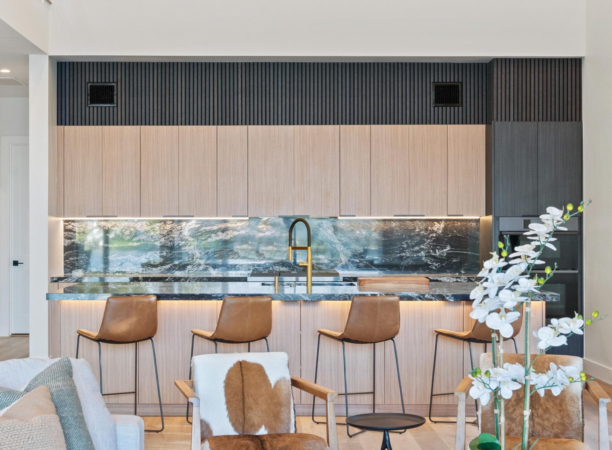 Luxurious custom modern kitchen.