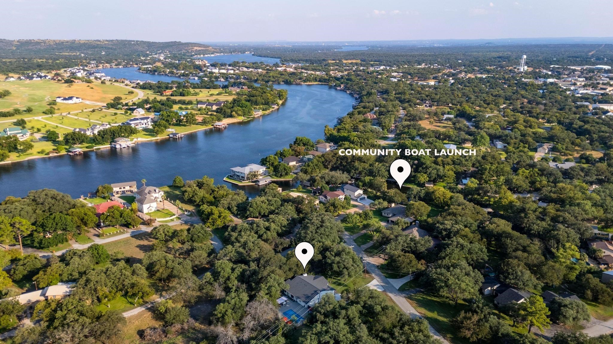 Property is 150 feet away from the community boat ramp