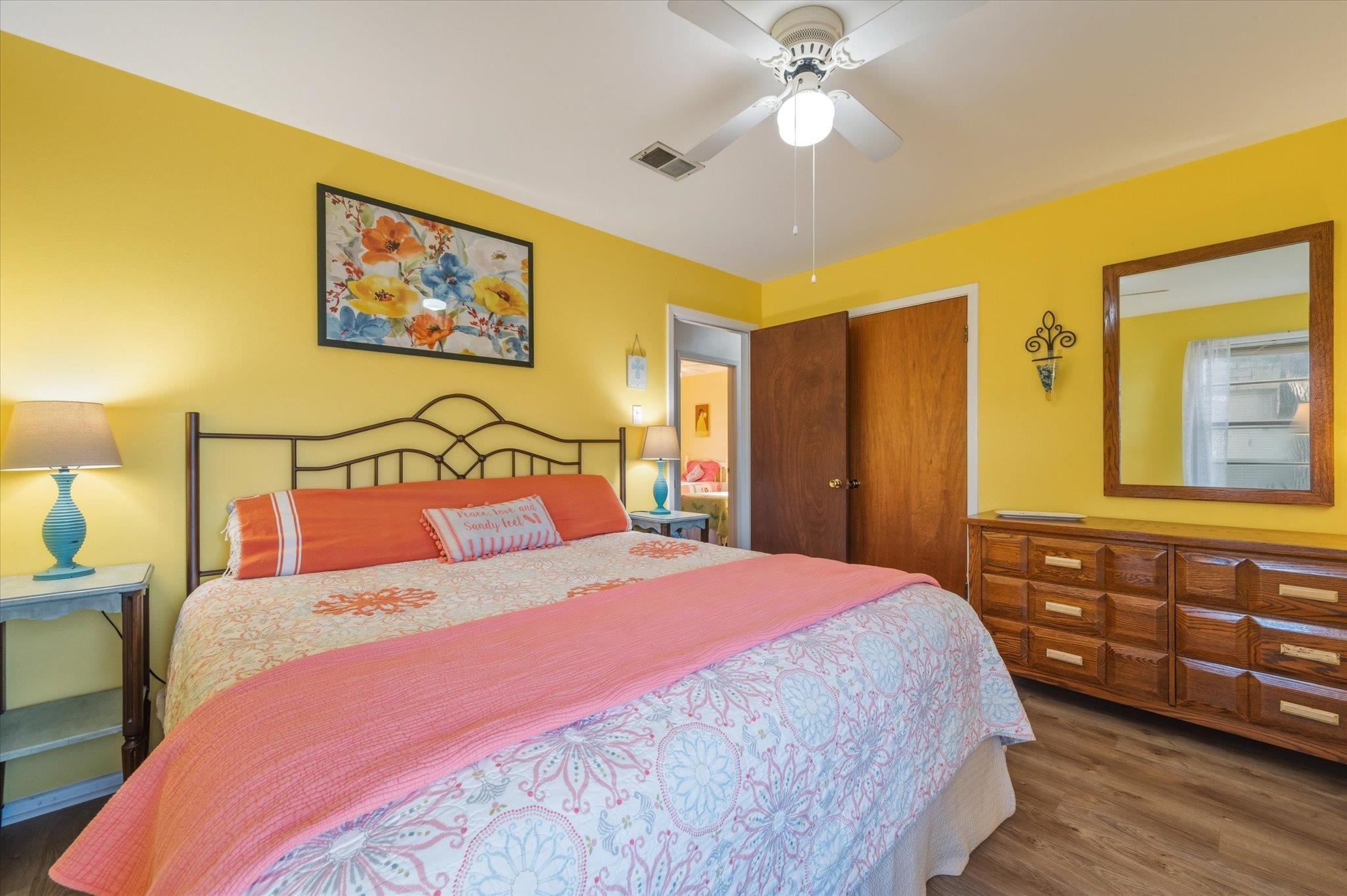Features large bedroom and walking closet.