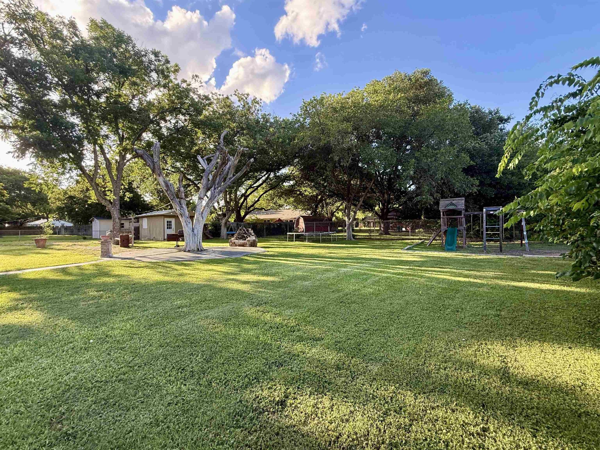 Back yard with Playscape