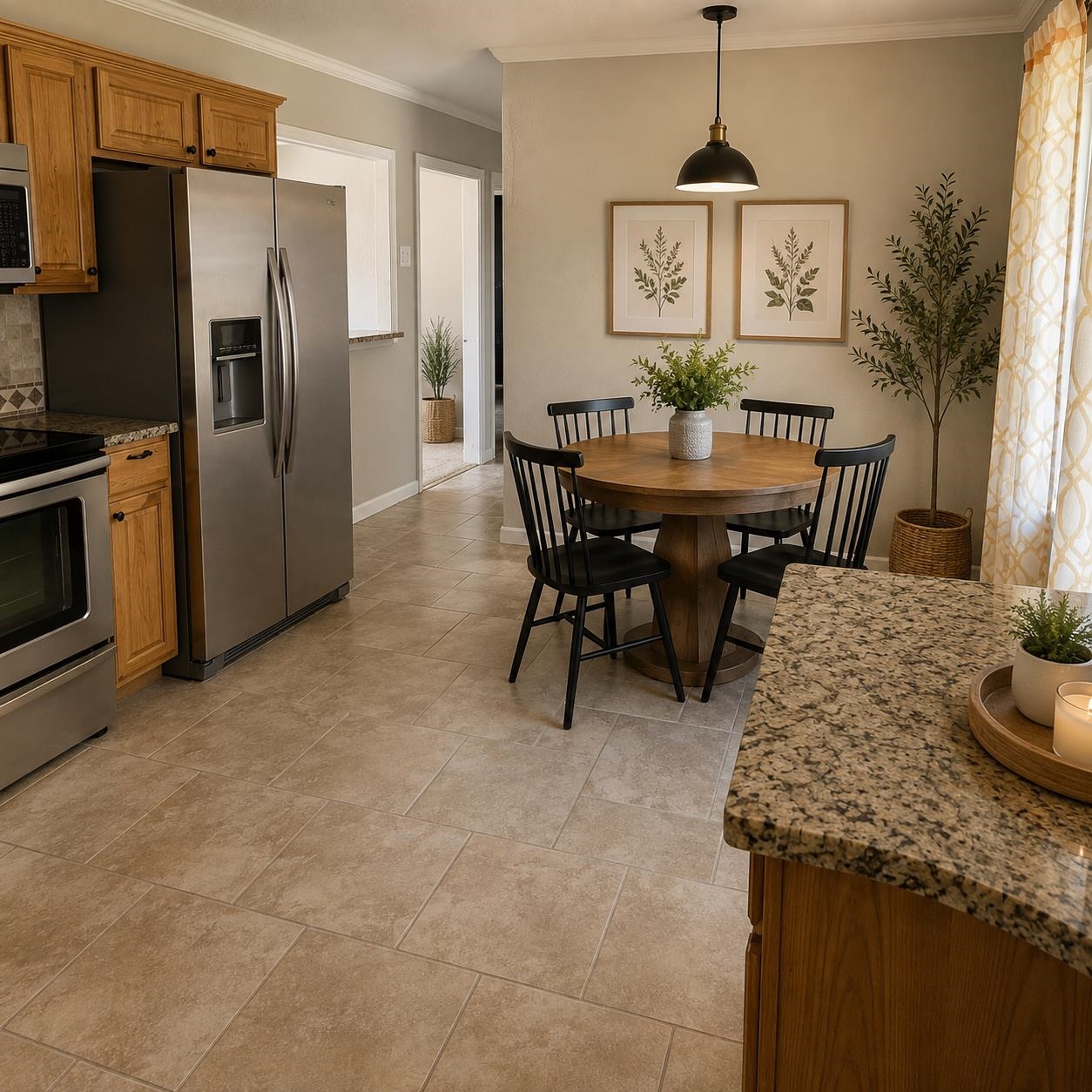 Kitchen Nook Virtually Staged