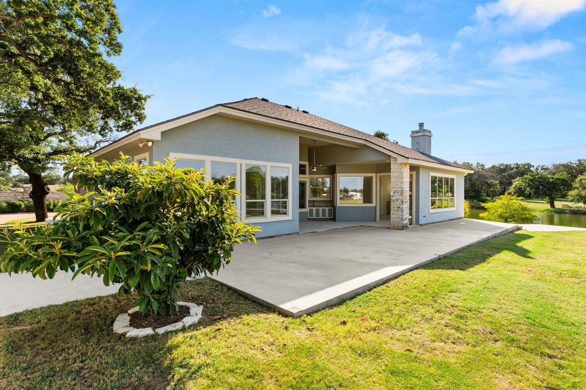 Backyard and large patio