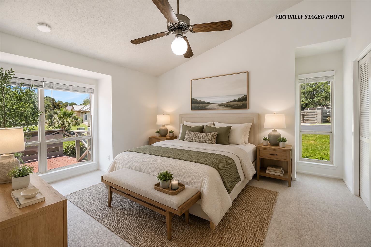 Primary suite - virtually staged