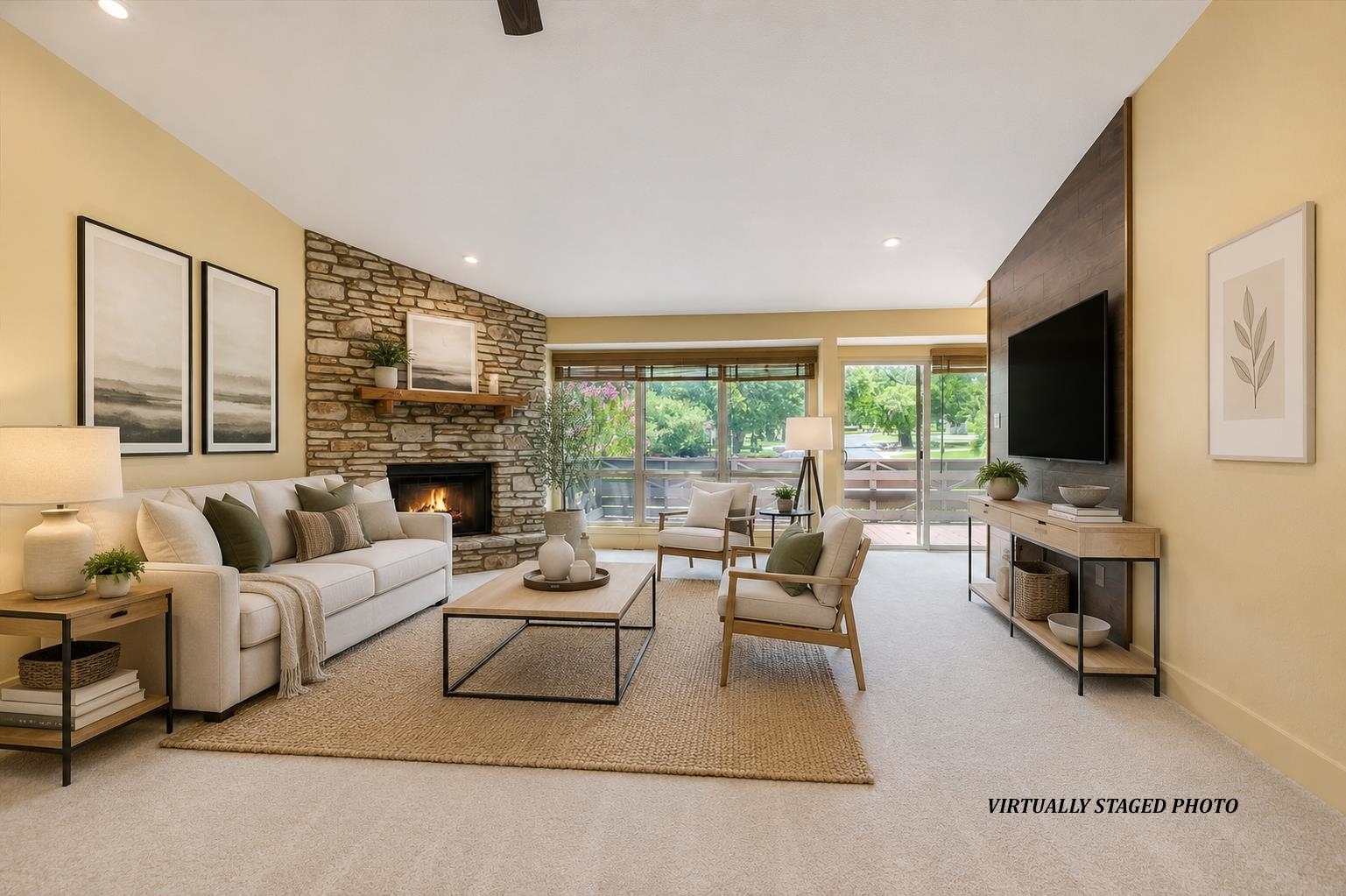 Living Area - virtually staged