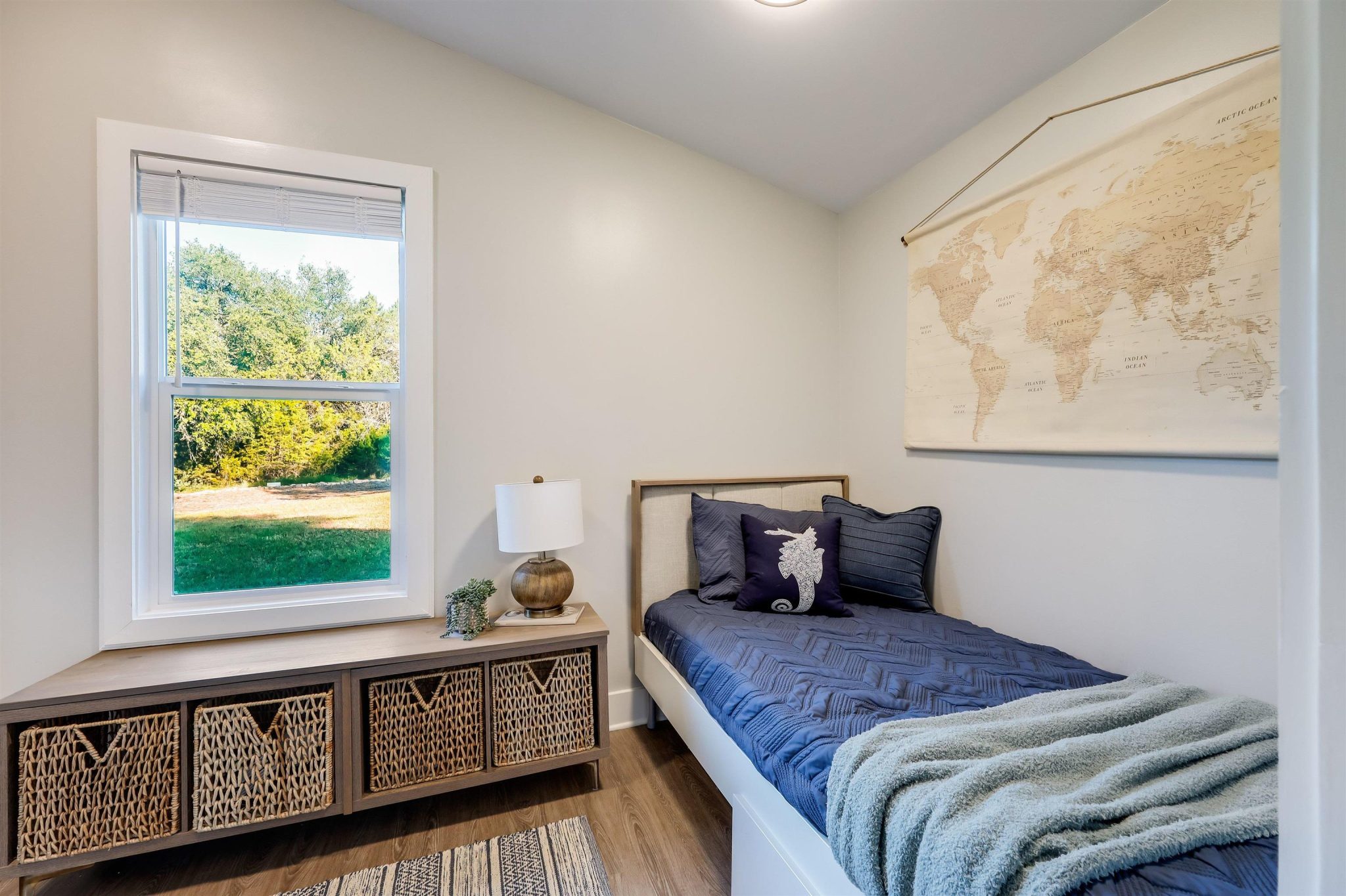 2nd bedroom with 2 twin size beds and a loft.