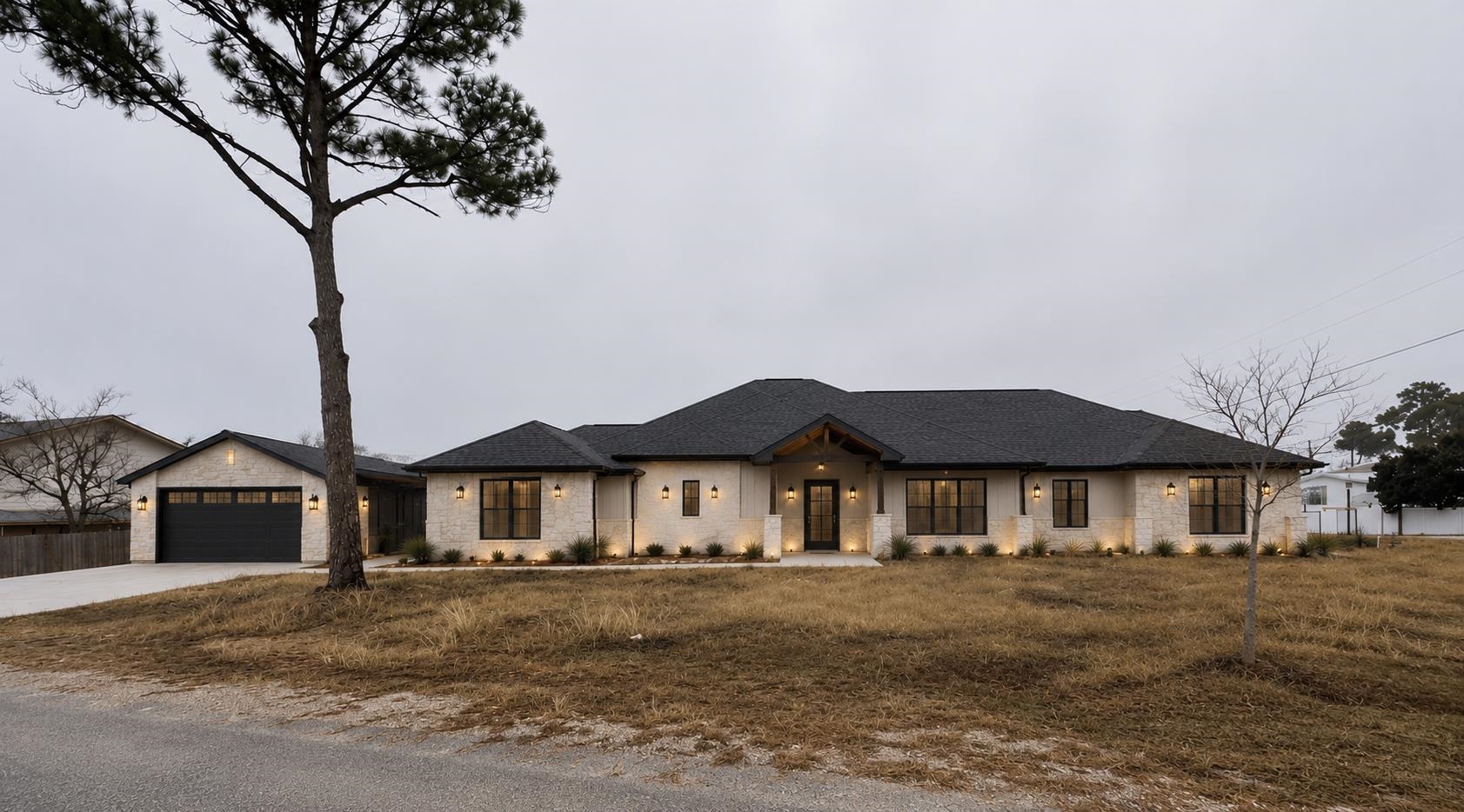 Conceptual rendering only. No home exists on the property. Existing concrete slab conveys.