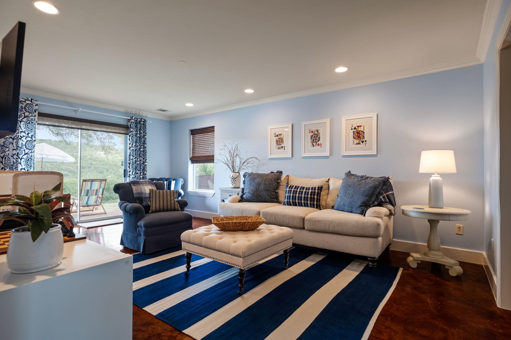 can also be a second living area with outdoor access.            on level 1