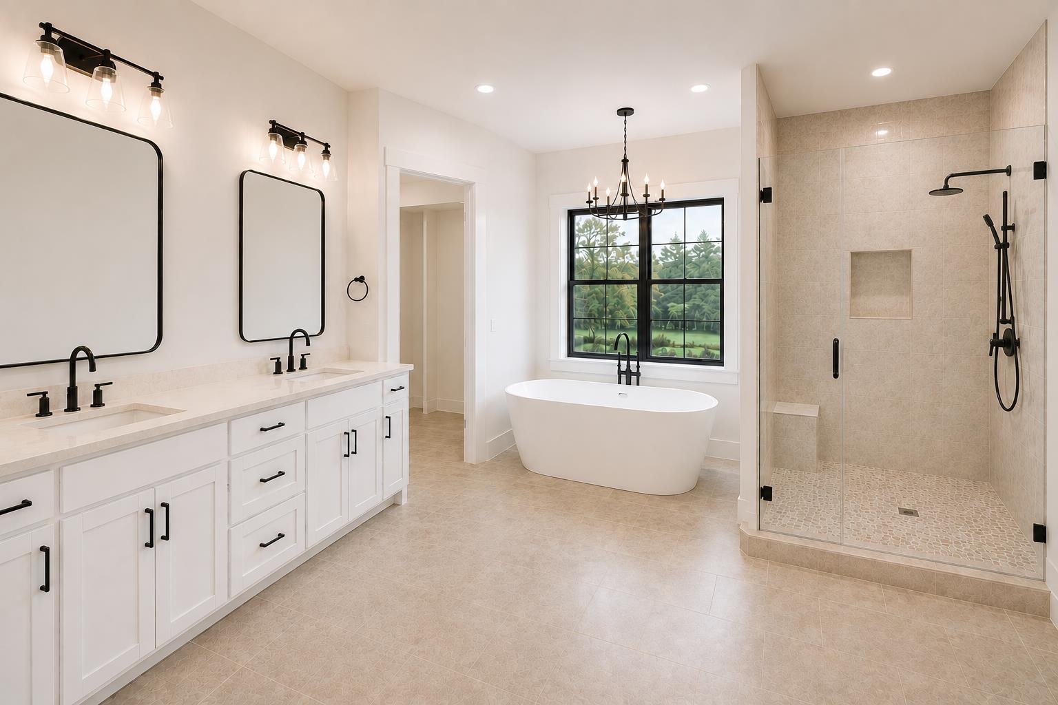 Virtual primary bathroom suite