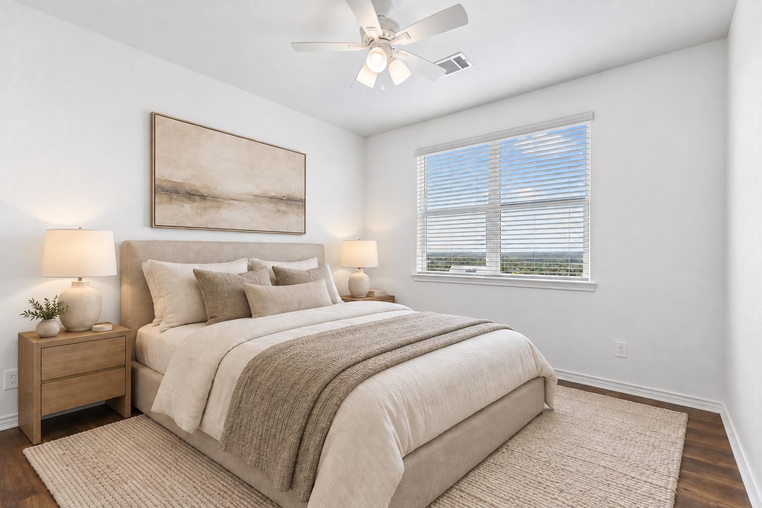 Wall color virtually changed to a neutral white.