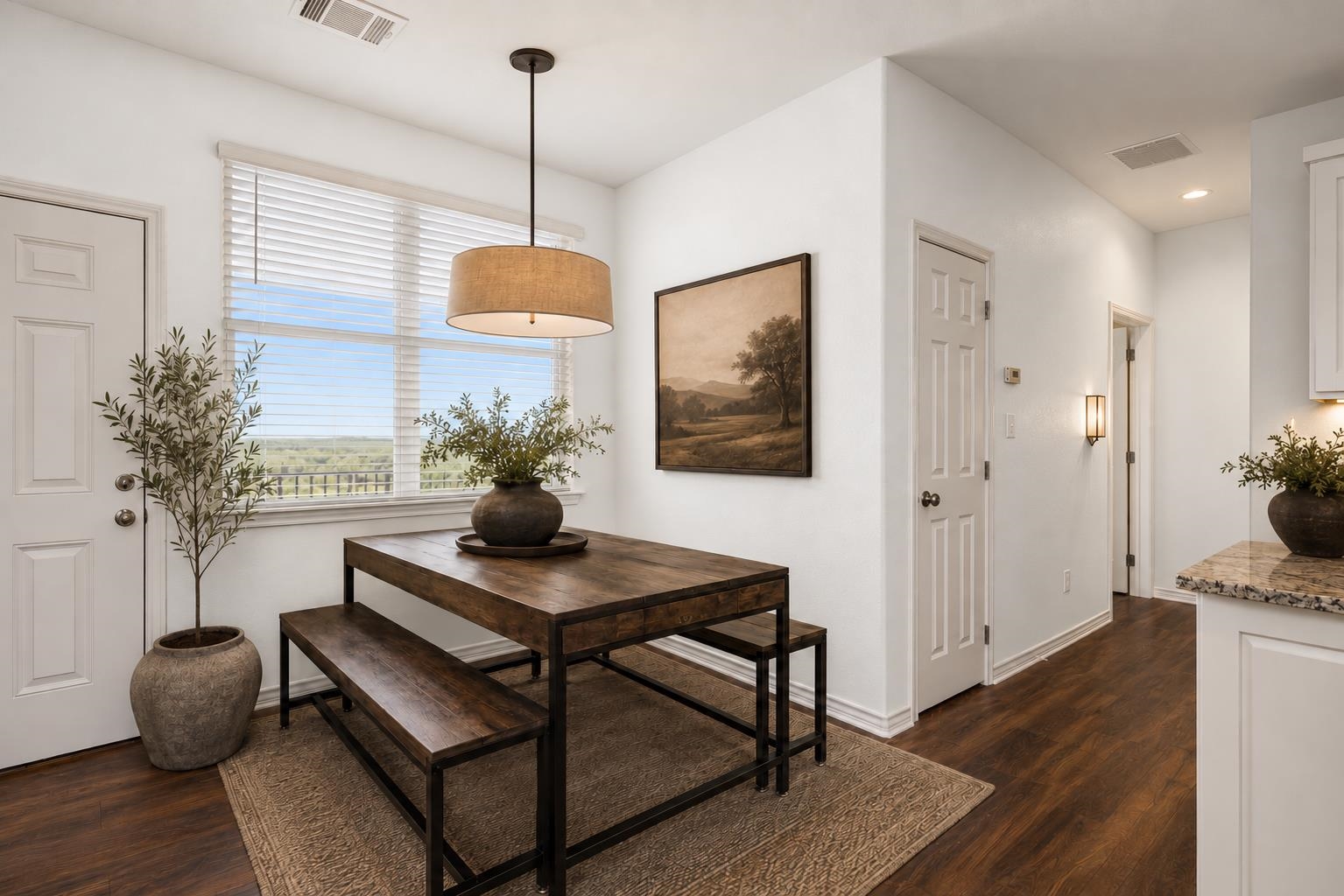 Wall color virtually changed to a neutral white.