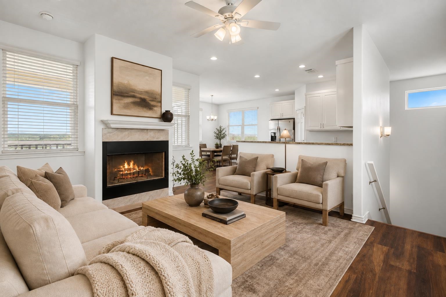 Wall color virtually changed to a neutral white.