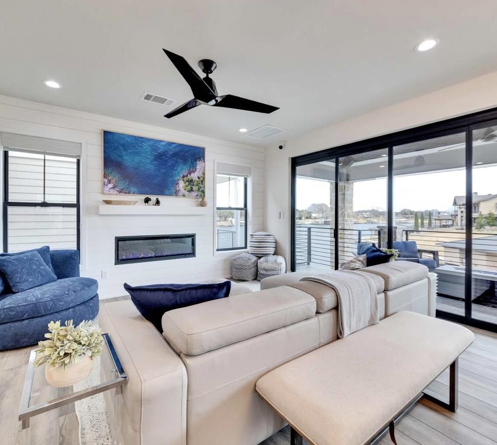 View with patio doors closed