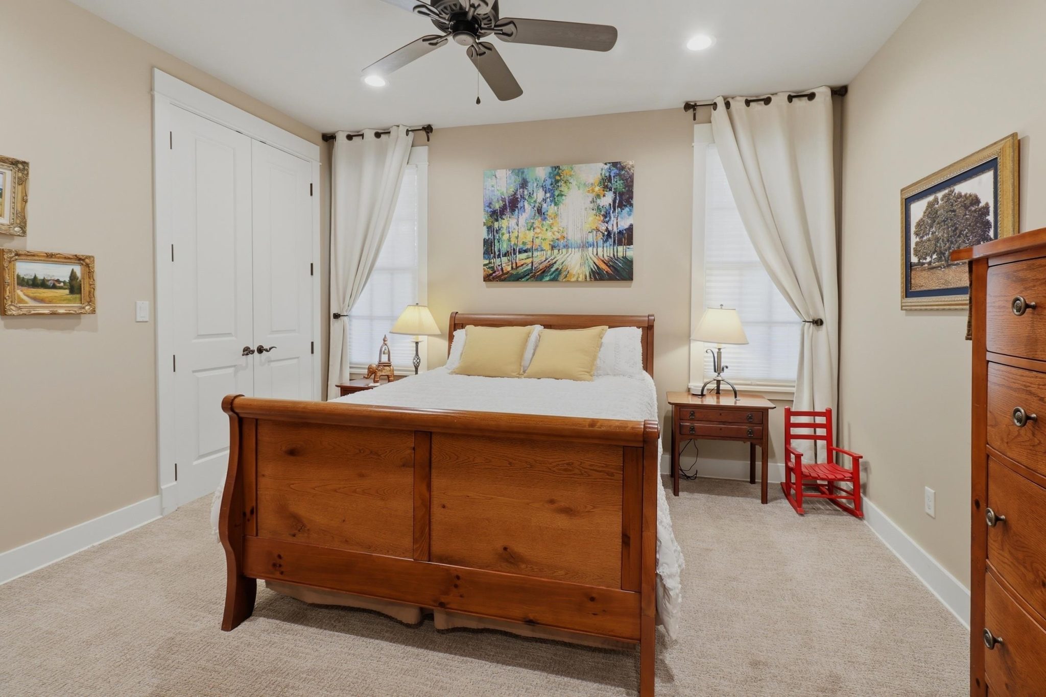 With adjoining bathroom