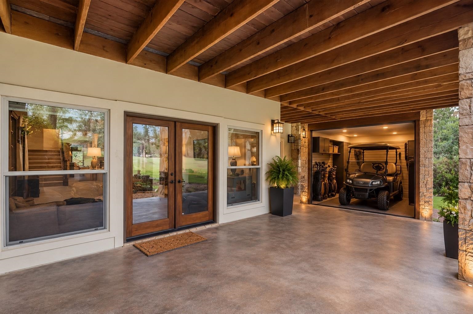 Could be golf cart garage.